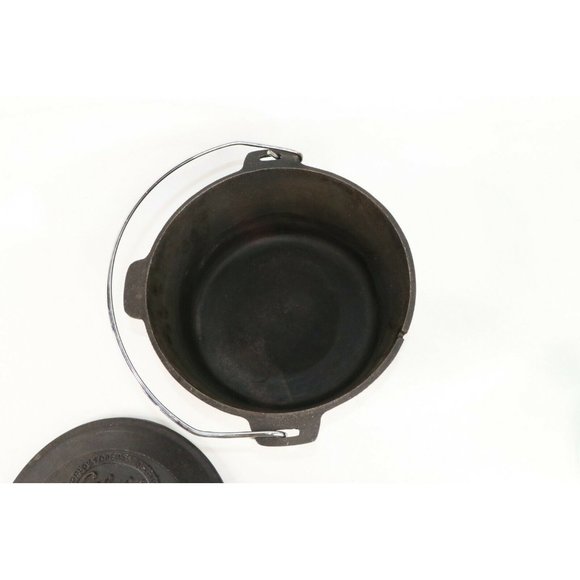 Kitchen Vintage Cabelas Cast Iron Camp Oven 1 With Handle Lid Camping